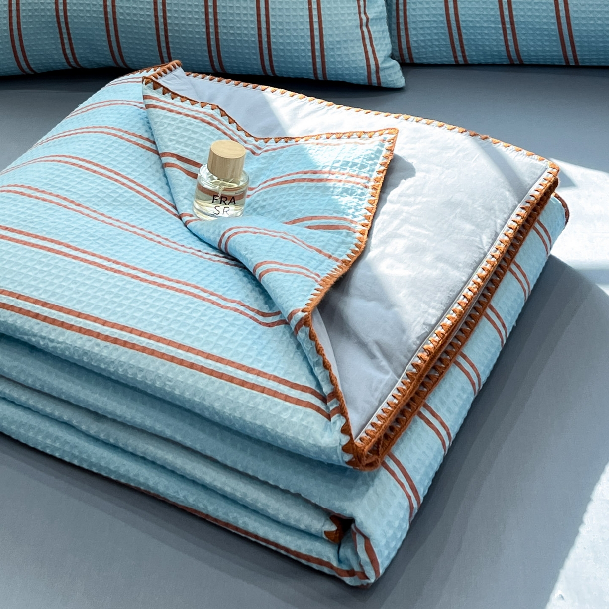 91家纺网 家纺一手货源 找家纺 （总）一加一 2026春夏新款全棉立体华夫格数码印花大豆夏被四件套