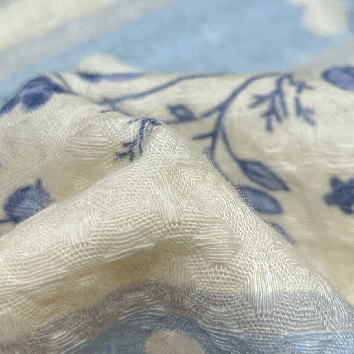 91家纺网 家纺一手货源 找家纺 一加一 2026春夏新款全棉立体华夫格数码印花大豆夏被四件套 花绮梦