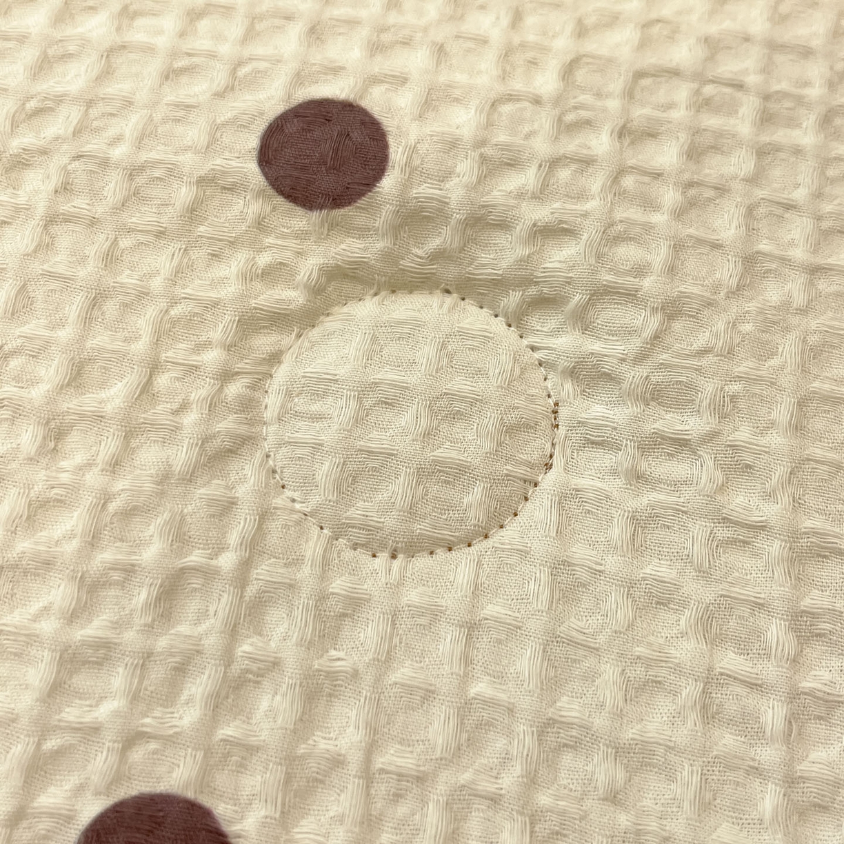 91家纺网 家纺一手货源 找家纺 一加一 2026春夏新款全棉立体华夫格数码印花大豆夏被四件套 卡布白