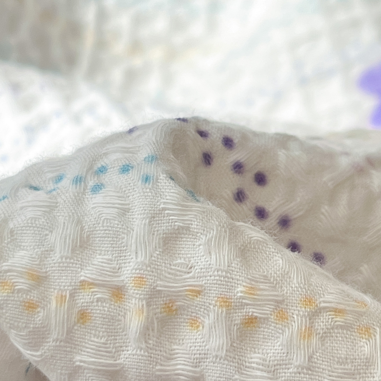 91家纺网 家纺一手货源 找家纺 一加一 2026春夏新款全棉立体华夫格数码印花大豆夏被四件套 伊柠