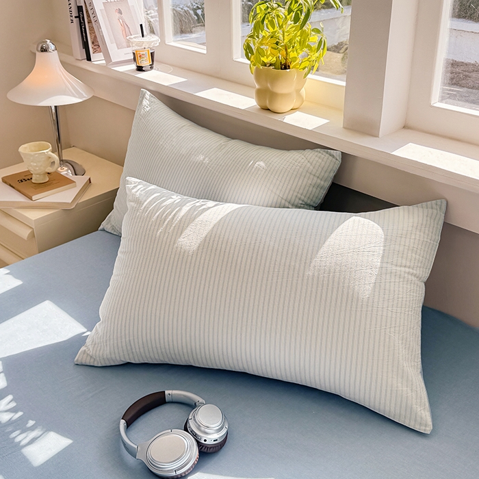 91家纺网 家纺一手货源 找家纺 梦依依 2026新款全棉色织水洗棉拉链款四件套 玛丽兰