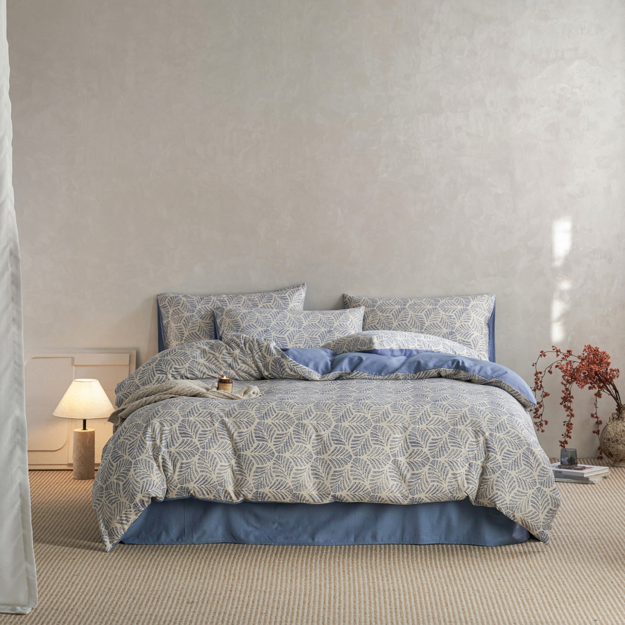 91家纺网 家纺一手货源 找家纺 （总）如一 2026新款A类复古全棉棉麻印花四件套-第二批