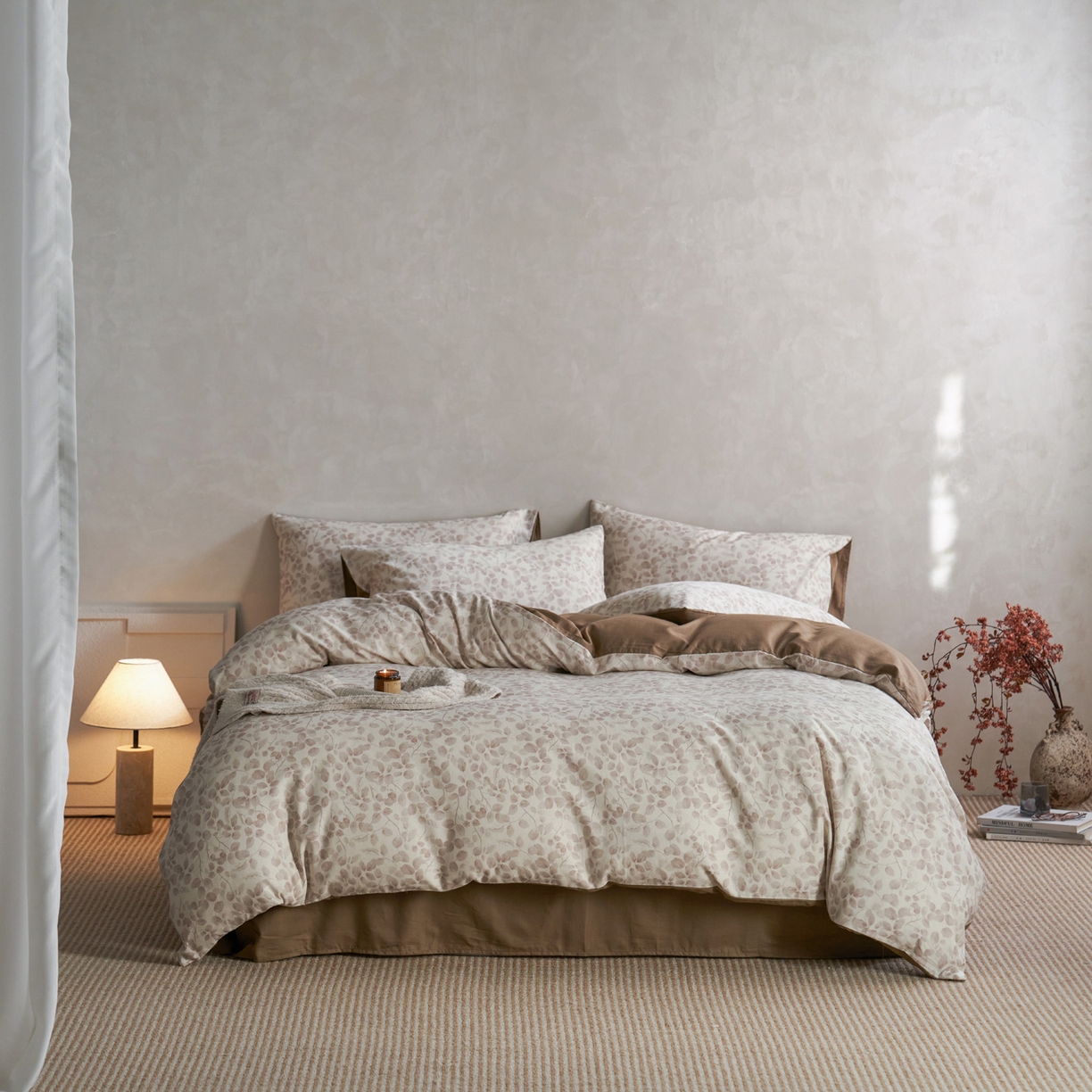 91家纺网 家纺一手货源 找家纺 如一 2026新款A类复古全棉棉麻印花四件套-第二批 觅影