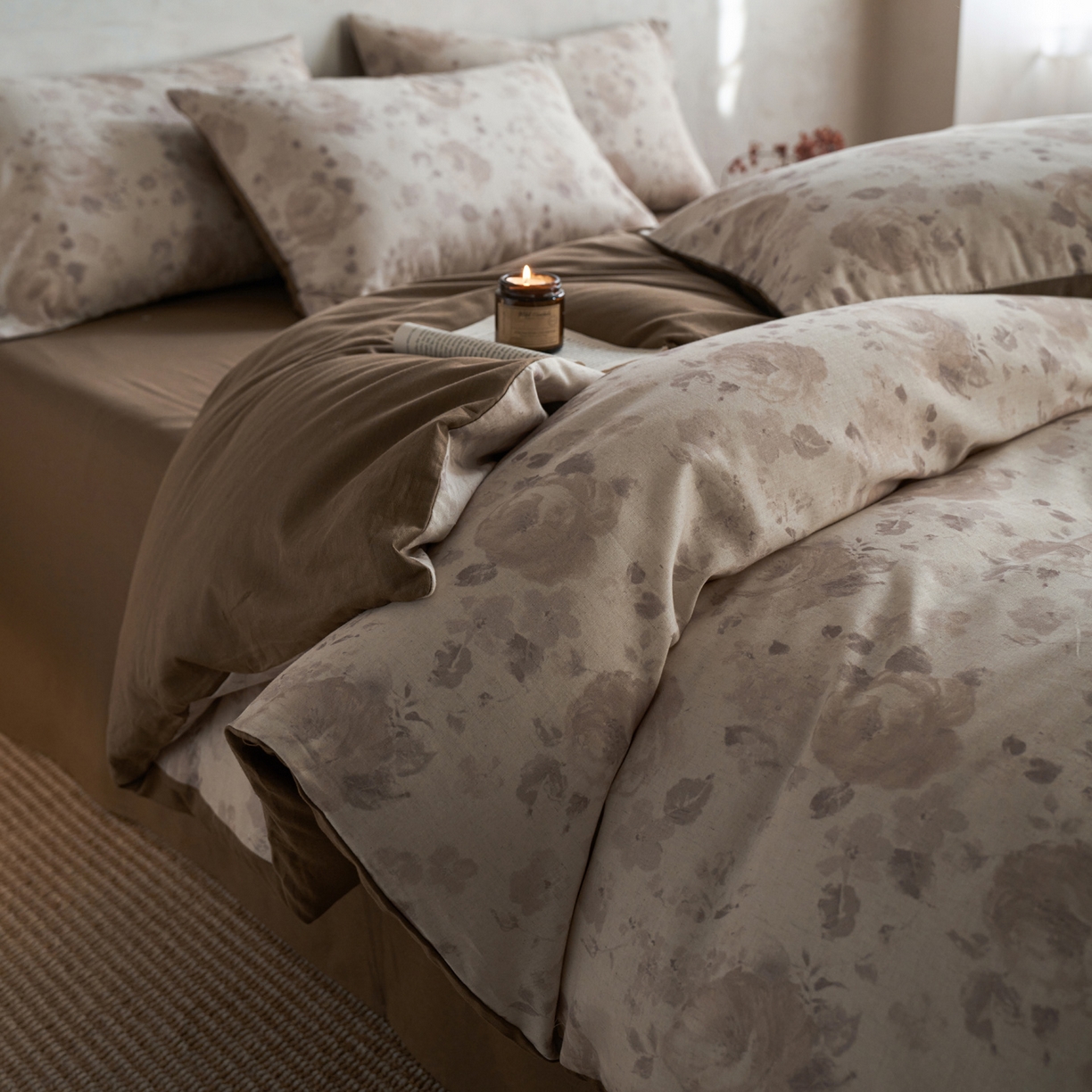 91家纺网 家纺一手货源 找家纺 （总）如一 2026新款A类复古全棉棉麻印花四件套-第二批