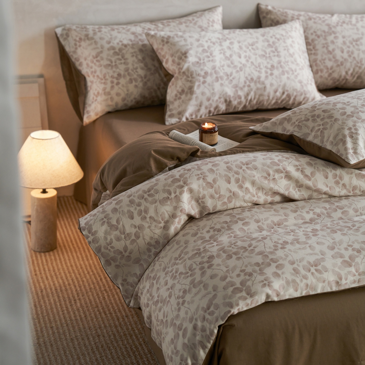 91家纺网 家纺一手货源 找家纺 如一 2026新款A类复古全棉棉麻印花四件套-第二批 觅影