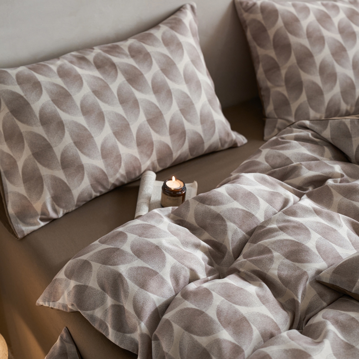 91家纺网 家纺一手货源 找家纺 如一 2026新款A类复古全棉棉麻印花四件套-第二批 浮绘