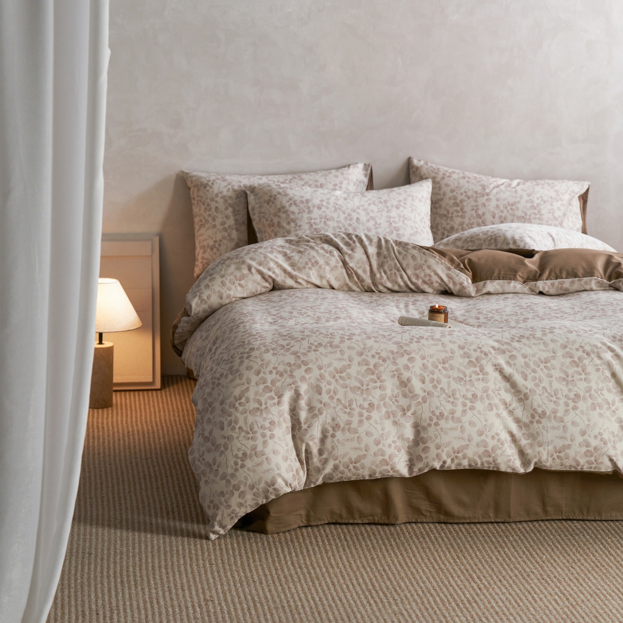 91家纺网 家纺一手货源 找家纺 如一 2026新款A类复古全棉棉麻印花四件套-第二批 觅影