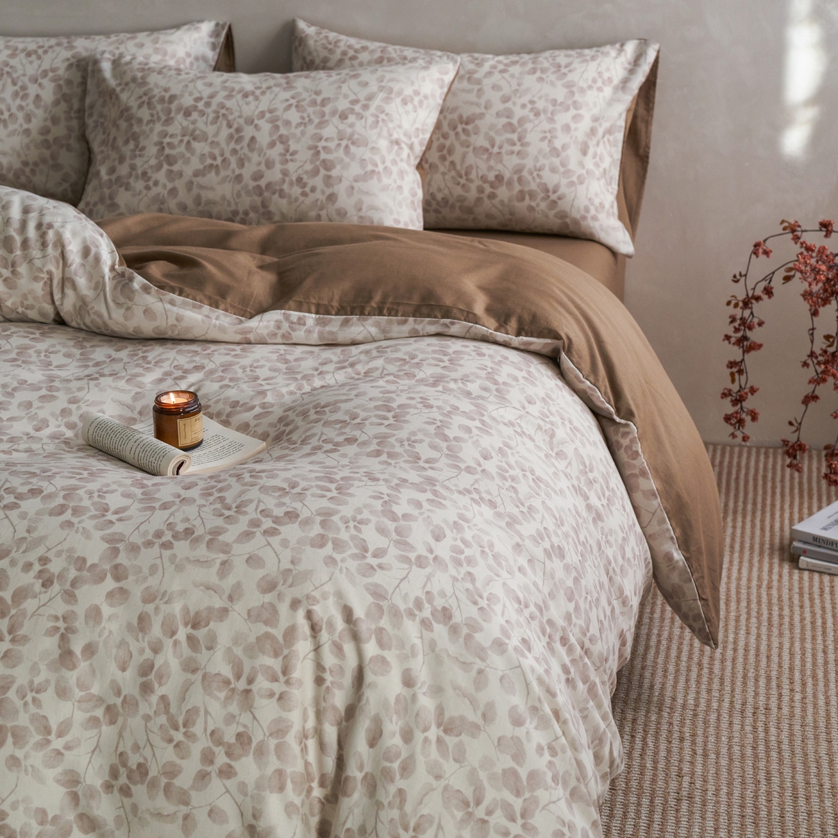 91家纺网 家纺一手货源 找家纺 如一 2026新款A类复古全棉棉麻印花四件套-第二批 觅影