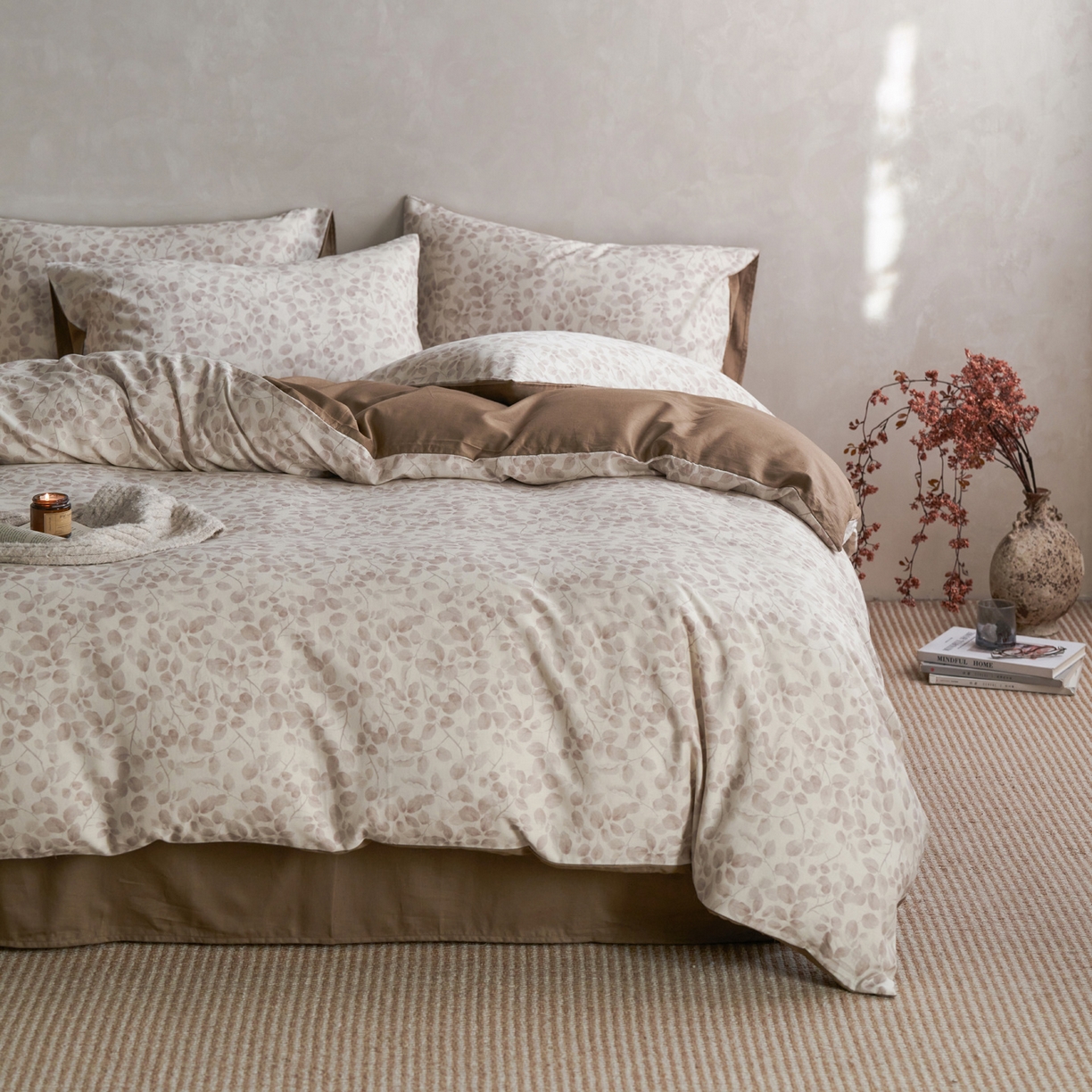 91家纺网 家纺一手货源 找家纺 如一 2026新款A类复古全棉棉麻印花四件套-第二批 觅影