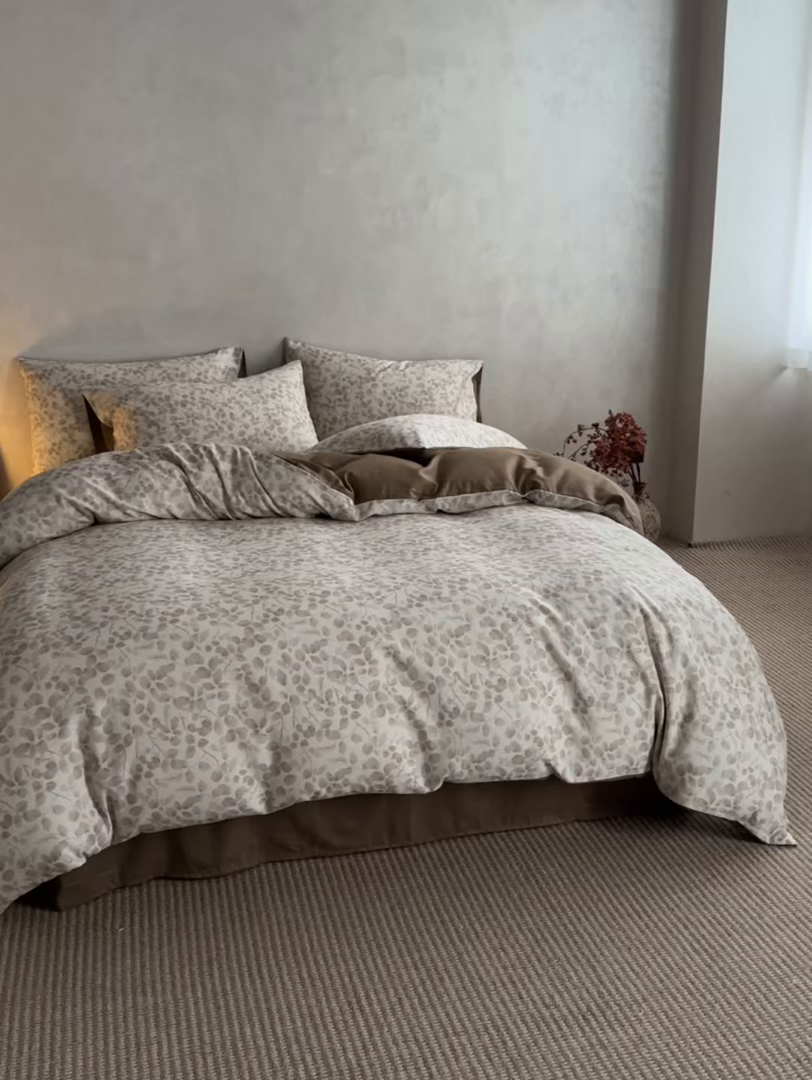 91家纺网 家纺一手货源 找家纺 如一 2026新款A类复古全棉棉麻印花四件套-第二批 觅影