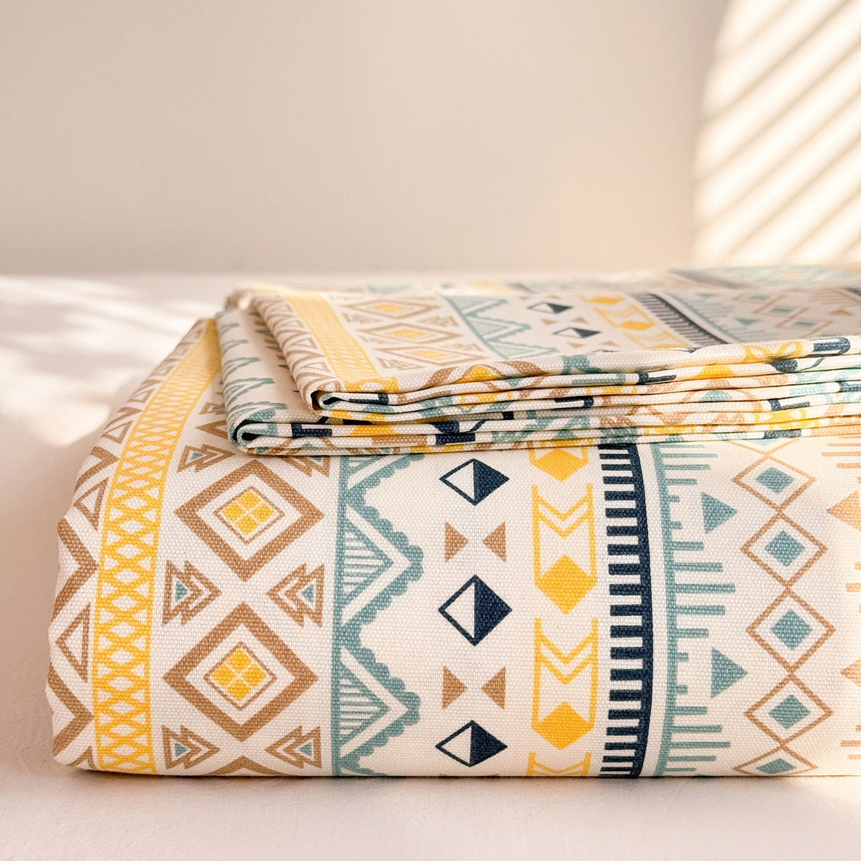 91家纺网 家纺一手货源 找家纺 （总）木易家居 2026新款原棉老粗布床单凉席三件套