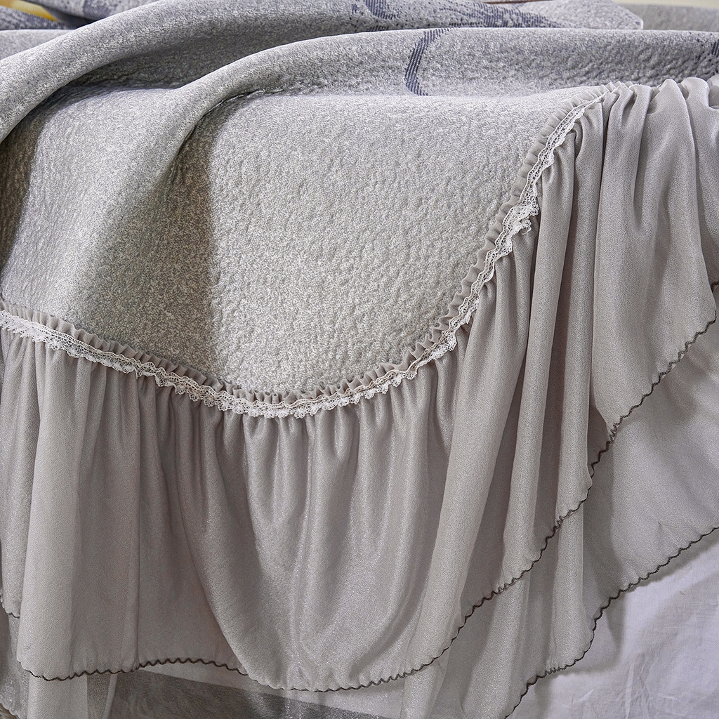 91家纺网 家纺一手货源 找家纺 （总）青雅席业 2026年新款A类提花工艺凉感豆豆席床单款-水中花