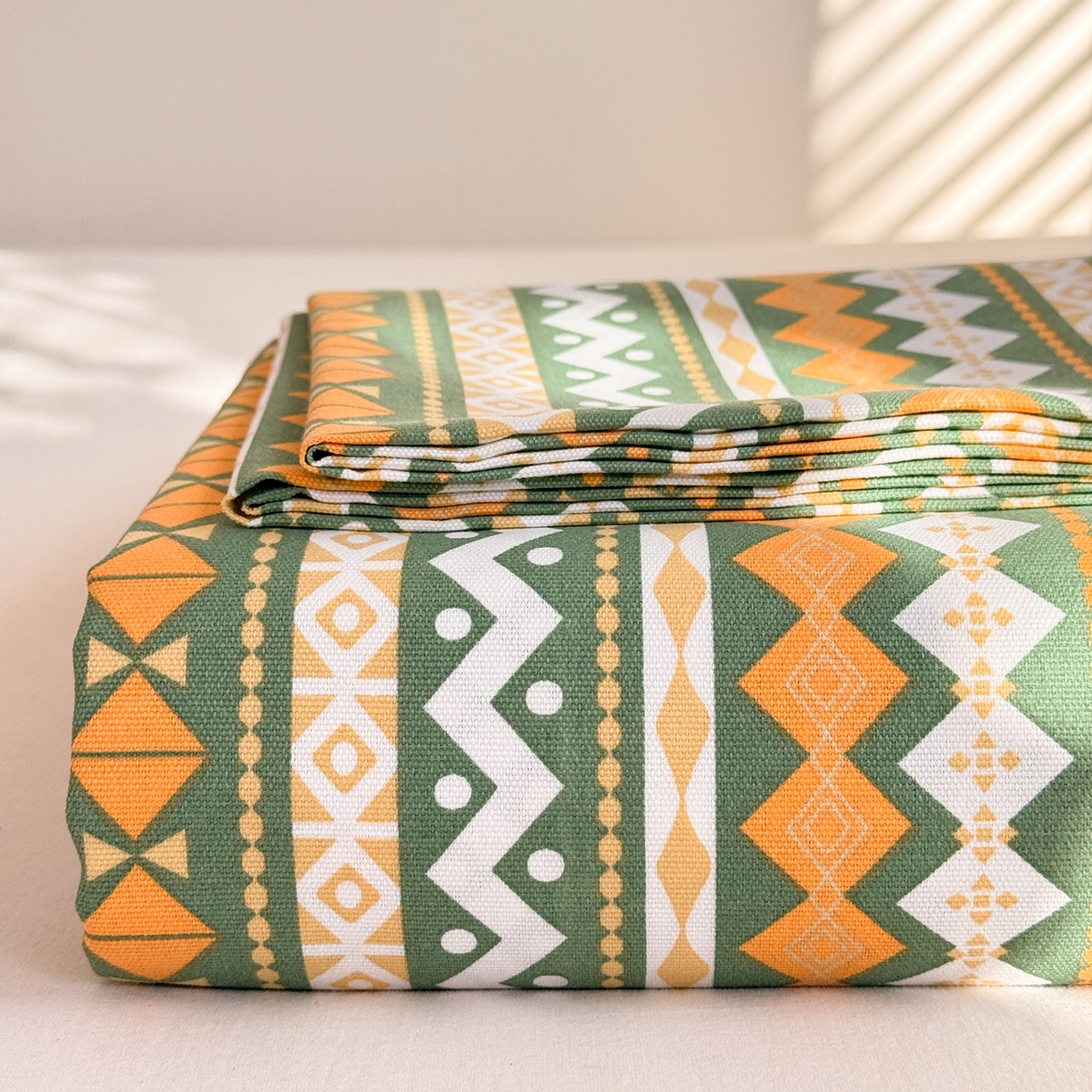 91家纺网 家纺一手货源 找家纺 （总）木易家居 2026新款原棉老粗布床单凉席三件套