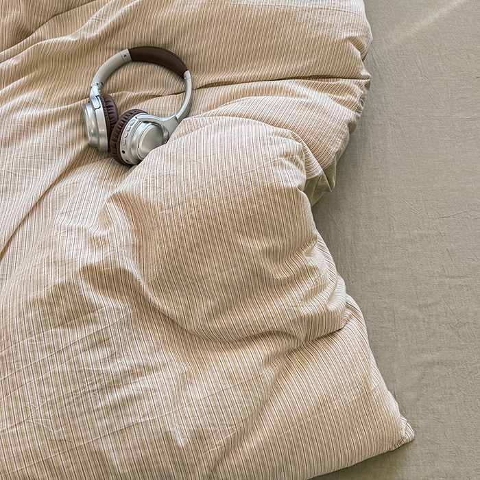 91家纺网 家纺一手货源 找家纺 梦依依 2026新款全棉色织水洗棉拉链款四件套 玛丽绿