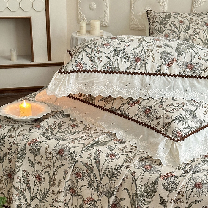 91家纺网 家纺一手货源 找家纺 （总）乐朵家居 2026新款 全棉棉麻 老粗布 凉席三件套