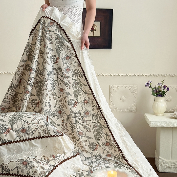 91家纺网 家纺一手货源 找家纺 （总）乐朵家居 2026新款 全棉棉麻 老粗布 凉席三件套