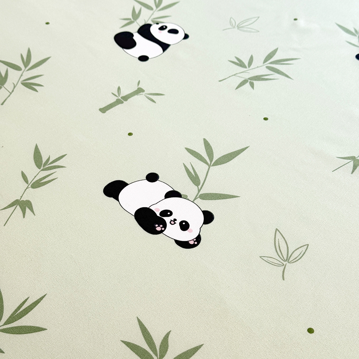 91家纺网 家纺一手货源 找家纺 木易家居 2026新款原棉老粗布床单凉席三件套 憨憨熊