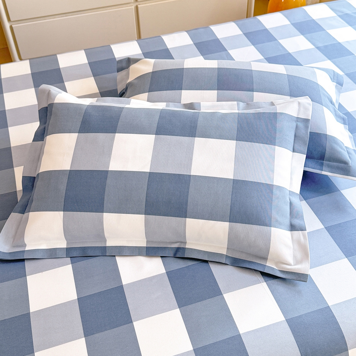 91家纺网 家纺一手货源 找家纺 木易家居 2026新款原棉老粗布床单凉席三件套 瑞彩