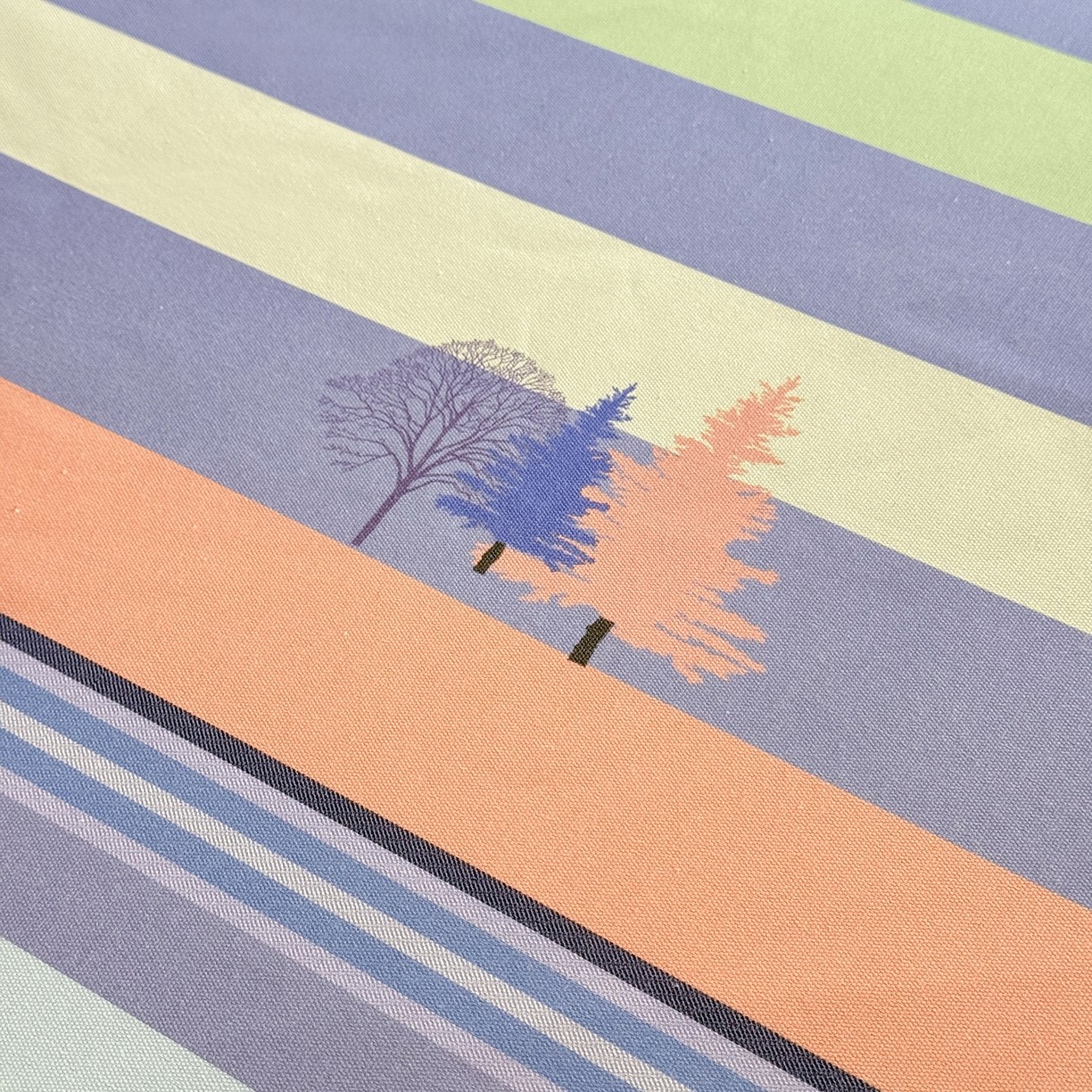 91家纺网 家纺一手货源 找家纺 木易 2026新款原棉老粗布床单凉席三件套 松林小树