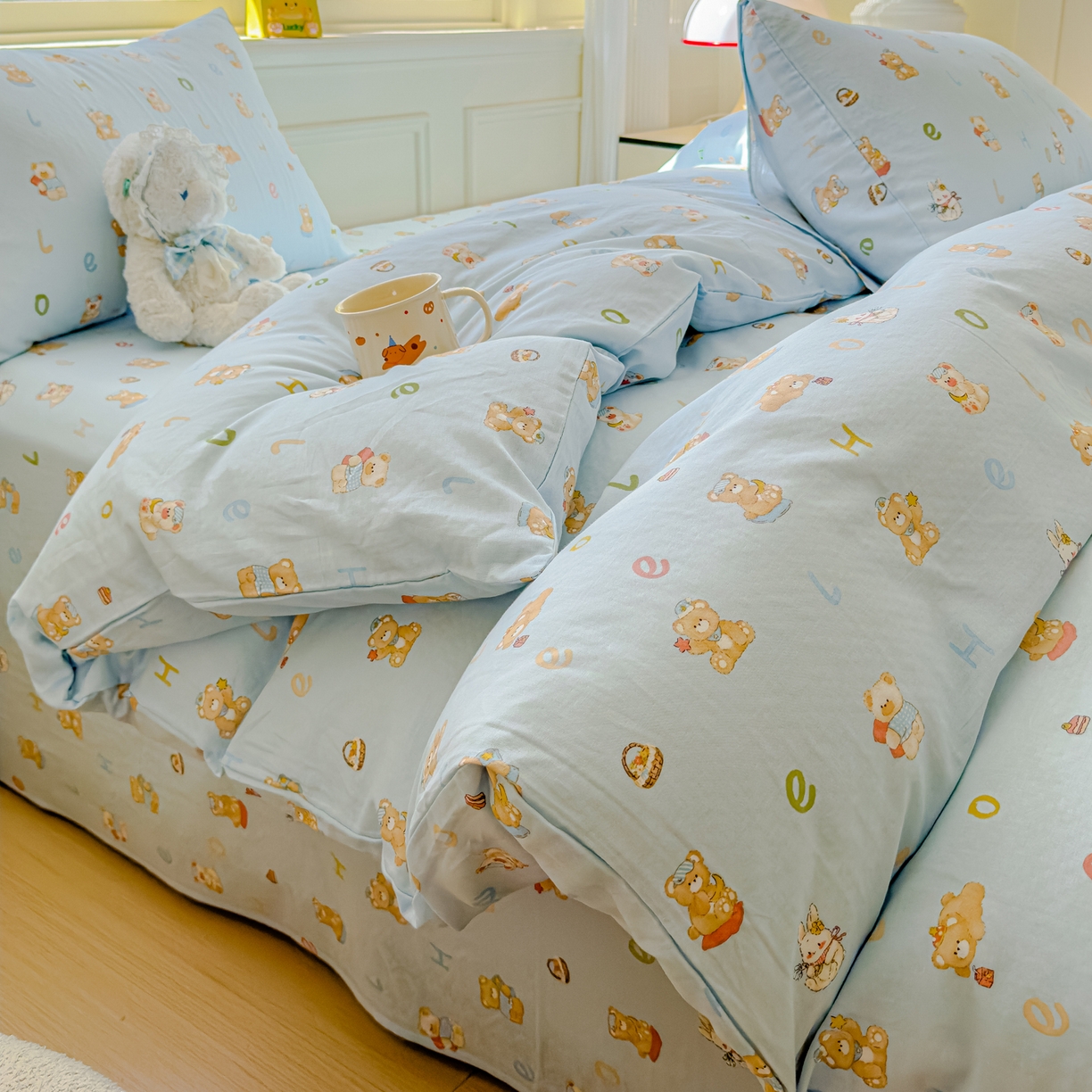 91家纺网 家纺一手货源 找家纺 （总）感遇家纺 2026春夏新款双层纱全棉纯棉系列四件套-第一批