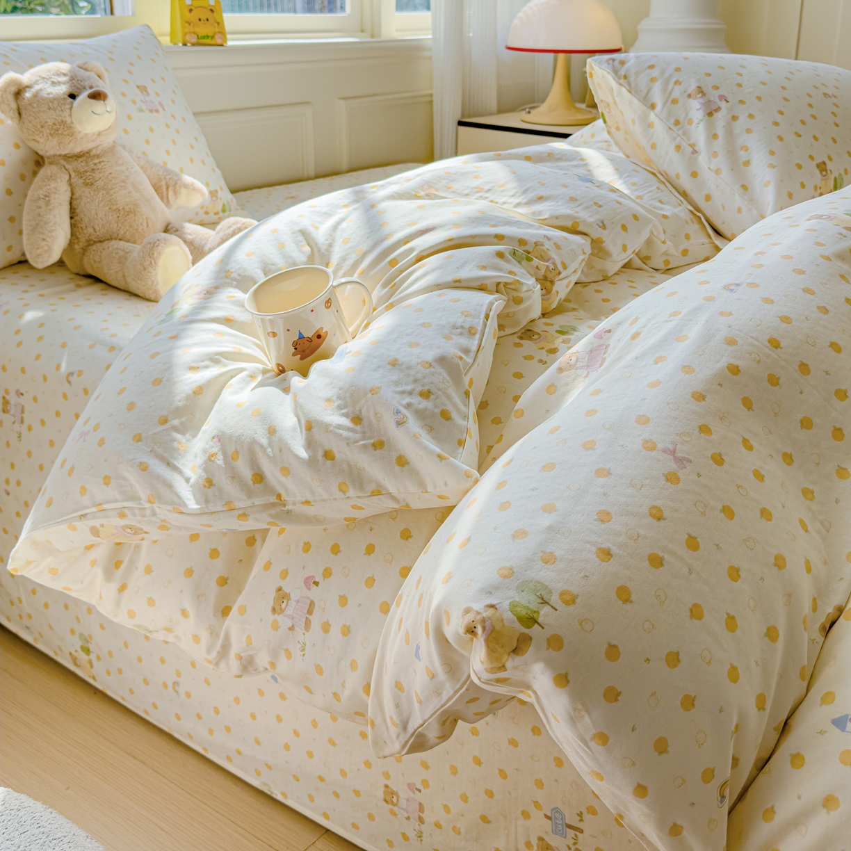 91家纺网 家纺一手货源 找家纺 （总）感遇家纺 2026春夏新款双层纱全棉纯棉系列四件套-第一批