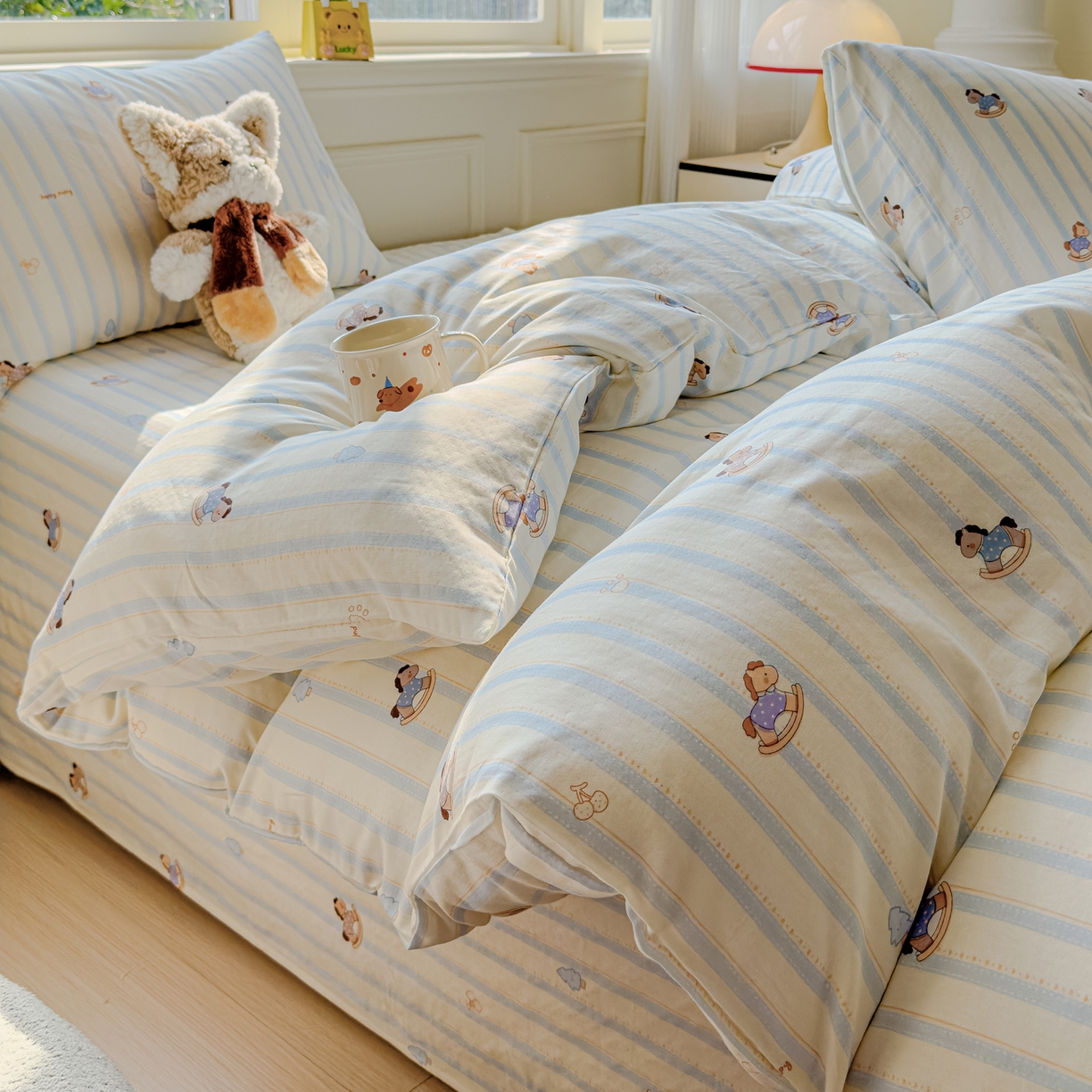 91家纺网 家纺一手货源 找家纺 （总）感遇家纺 2026春夏新款双层纱全棉纯棉系列四件套-第一批