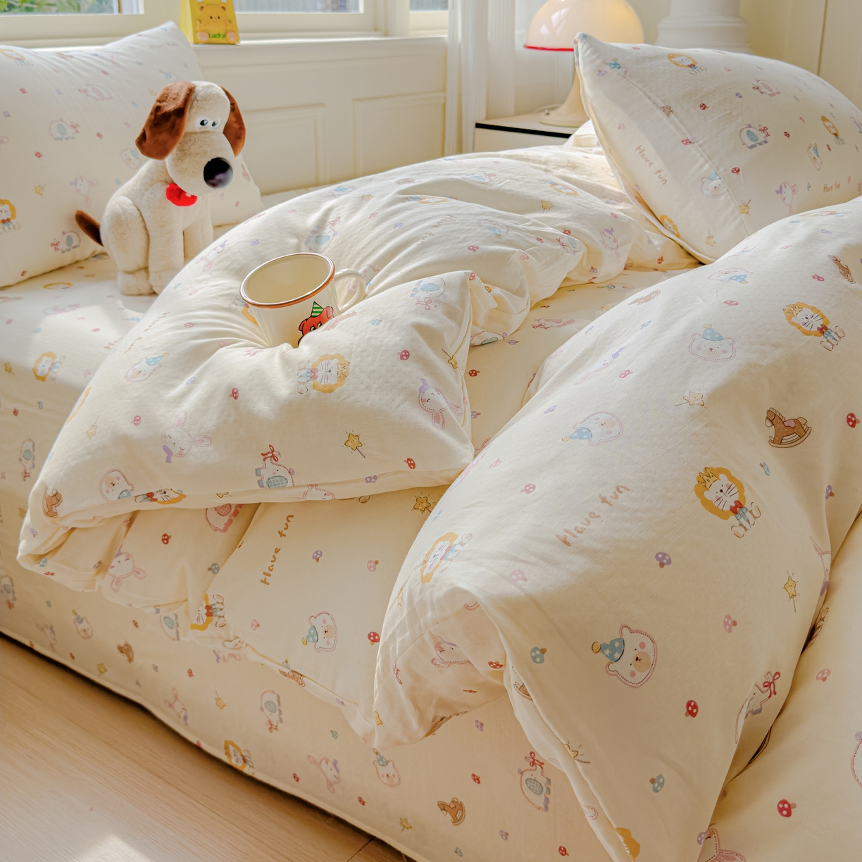 91家纺网 家纺一手货源 找家纺 （总）感遇家纺 2026春夏新款双层纱全棉纯棉系列四件套-第一批