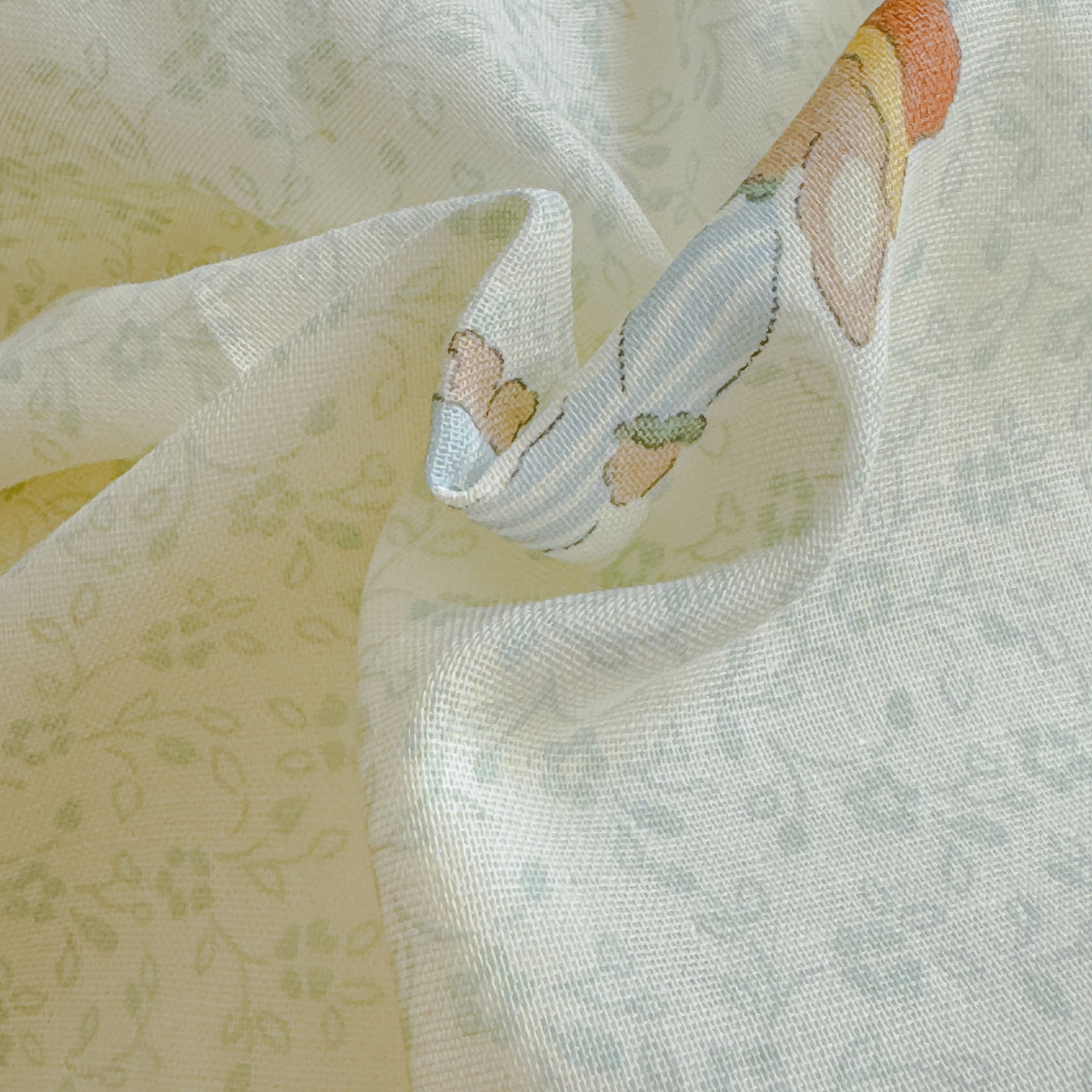 91家纺网 家纺一手货源 找家纺 感遇家纺 2026春夏新款双层纱全棉纯棉系列四件套-第一批 花枝兔