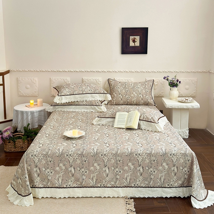 乐朵家居 2026新款棉麻老粗布三件套 洛思