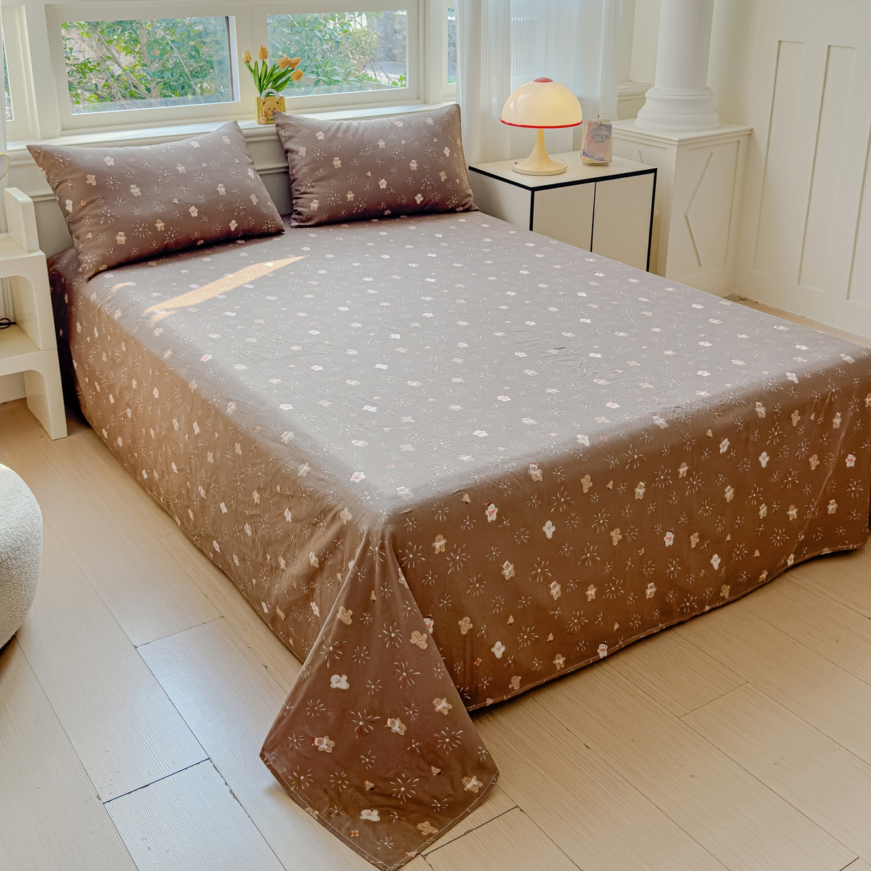 91家纺网 家纺一手货源 找家纺 感遇家纺 2026春夏新款双层纱全棉纯棉系列四件套-第一批 姜饼人