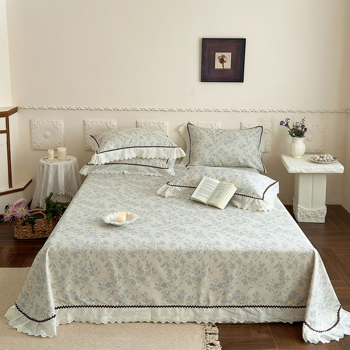 乐朵家居 2026新款棉麻老粗布三件套 沐霏