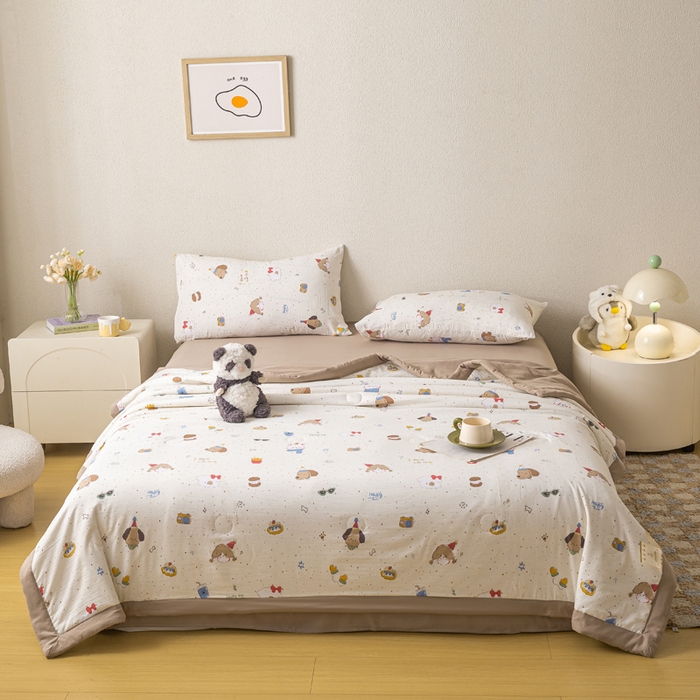 91家纺网 家纺一手货源 找家纺 （总）爱屋及屋 2026新款水洗棉印花夏被夏凉被被子被芯