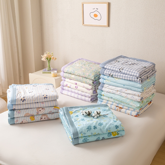 91家纺网 家纺一手货源 找家纺 （总）爱屋及屋 2026新款水洗棉印花夏被夏凉被被子被芯