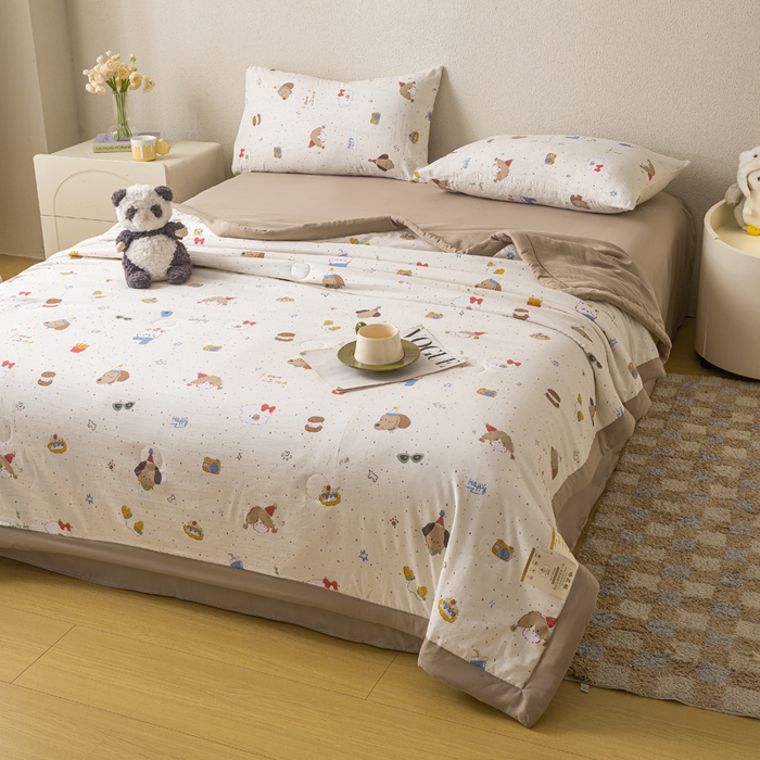 91家纺网 家纺一手货源 找家纺 （总）爱屋及屋 2026新款水洗棉印花夏被夏凉被被子被芯