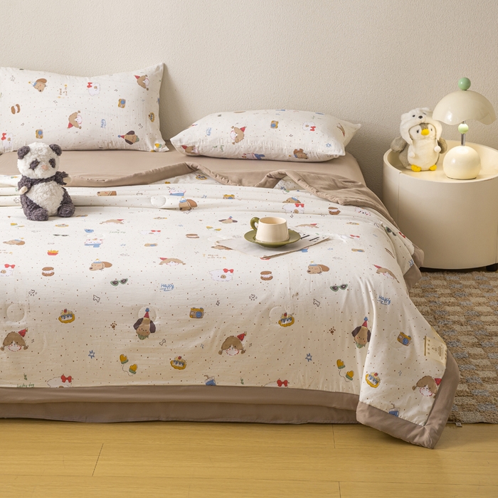 91家纺网 家纺一手货源 找家纺 （总）爱屋及屋 2026新款水洗棉印花夏被夏凉被被子被芯