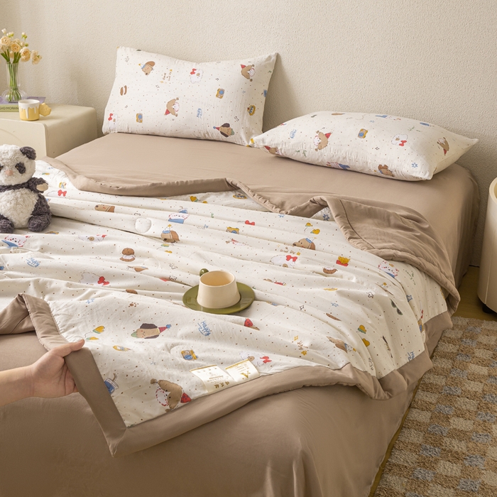 91家纺网 家纺一手货源 找家纺 （总）爱屋及屋 2026新款水洗棉印花夏被夏凉被被子被芯