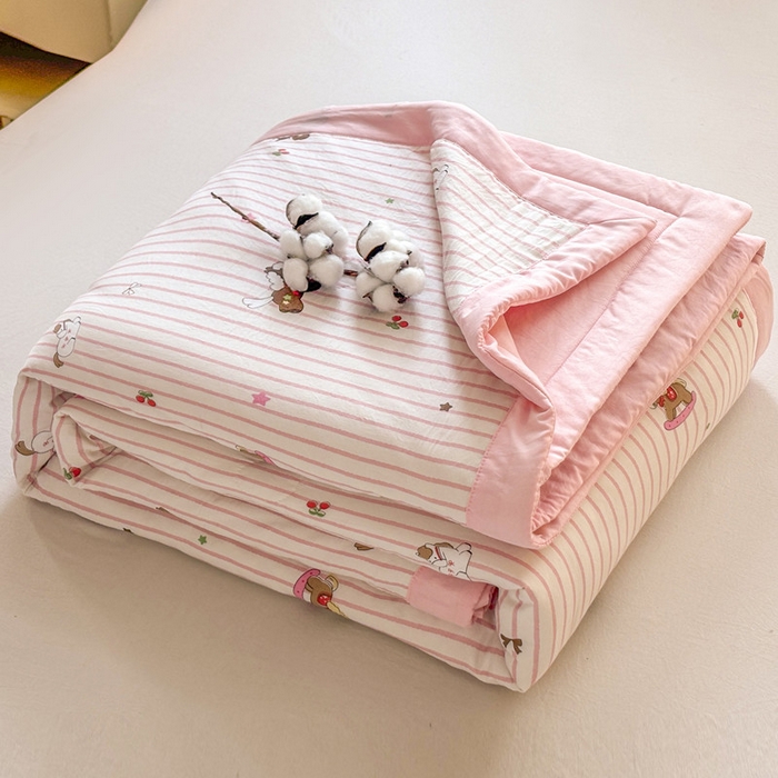 91家纺网 家纺一手货源 找家纺 爱屋及屋 2026新款水洗棉印花夏被夏凉被被子被芯 快乐小马