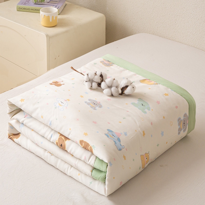 91家纺网 家纺一手货源 找家纺 爱屋及屋 2026新款水洗棉印花夏被夏凉被被子被芯 童趣色彩