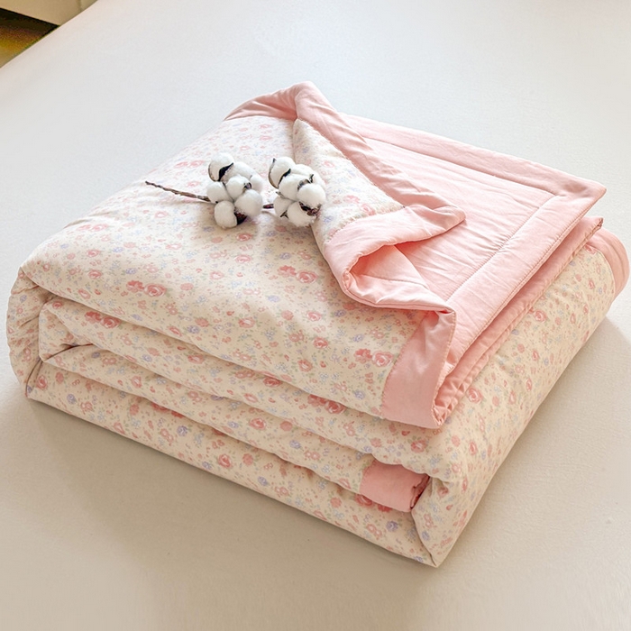 91家纺网 家纺一手货源 找家纺 爱屋及屋 2026新款水洗棉印花夏被夏凉被被子被芯 悦夏