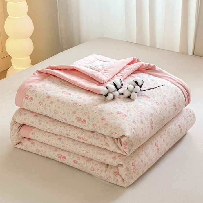 91家纺网 家纺一手货源 找家纺 爱屋及屋 2026新款水洗棉印花夏被夏凉被被子被芯 悦夏