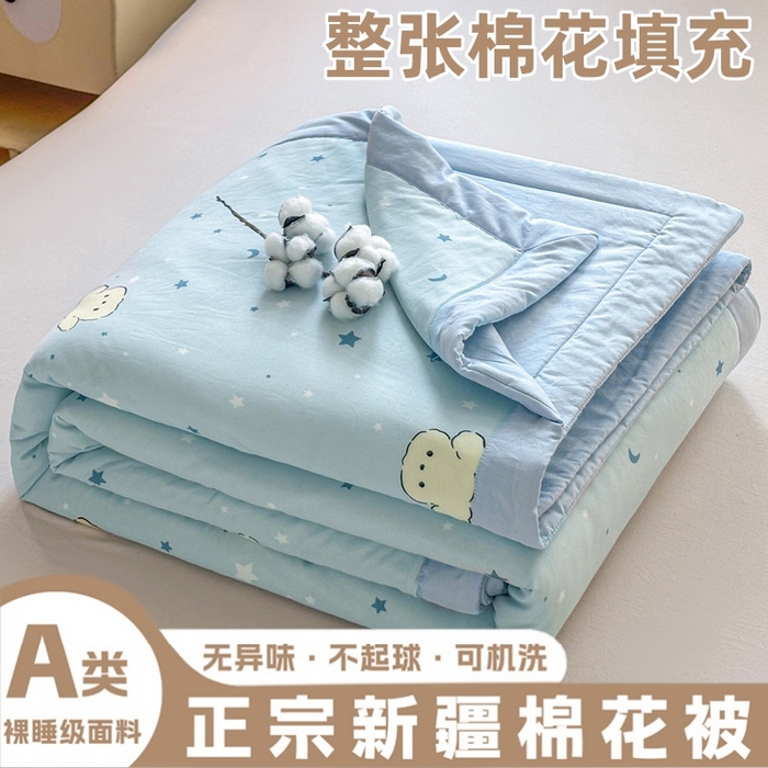 爱屋及屋 2026新款水洗棉印花夏被夏凉被被子被芯 星月小狗