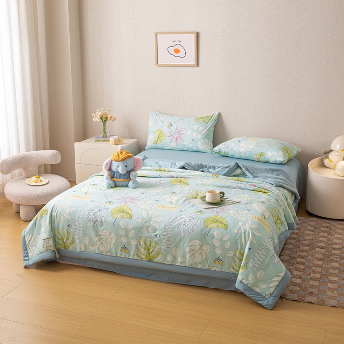 91家纺网 家纺一手货源 找家纺 爱屋及屋 2026新款水洗棉印花夏被夏凉被被子被芯 盛夏