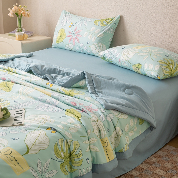 91家纺网 家纺一手货源 找家纺 爱屋及屋 2026新款水洗棉印花夏被夏凉被被子被芯 盛夏