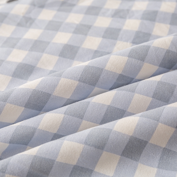 91家纺网 家纺一手货源 找家纺 爱屋及屋 2026新款水洗棉印花夏被夏凉被被子被芯 蓝格子熊猫