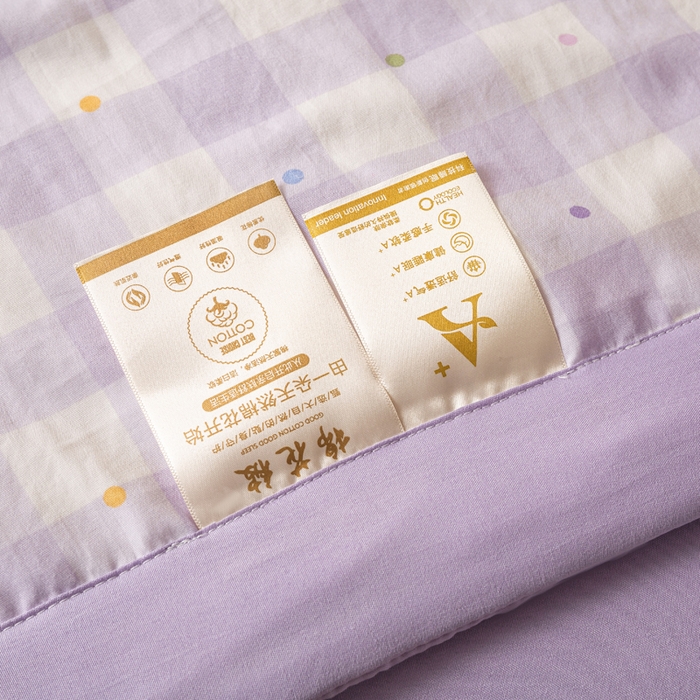 91家纺网 家纺一手货源 找家纺 爱屋及屋 2026新款水洗棉印花夏被夏凉被被子被芯 格子小兔