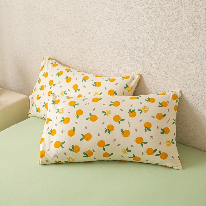 91家纺网 家纺一手货源 找家纺 爱屋及屋 2026新款水洗棉印花夏被夏凉被被子被芯 心想事橙