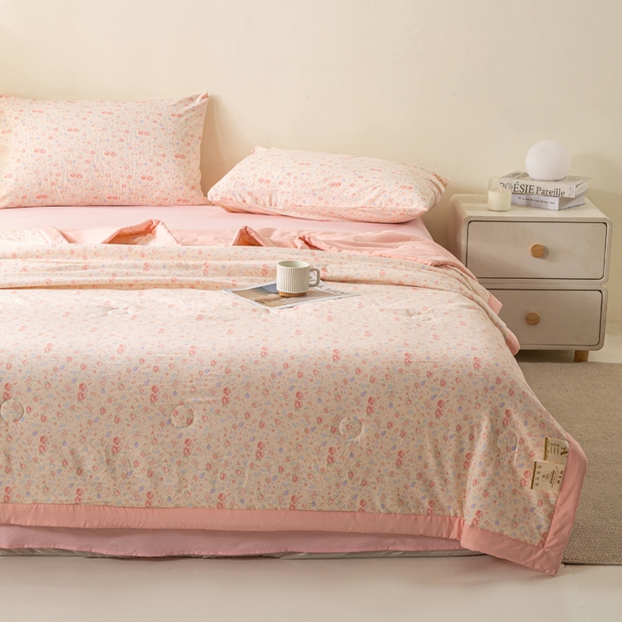 91家纺网 家纺一手货源 找家纺 爱屋及屋 2026新款水洗棉印花夏被夏凉被被子被芯 悦夏