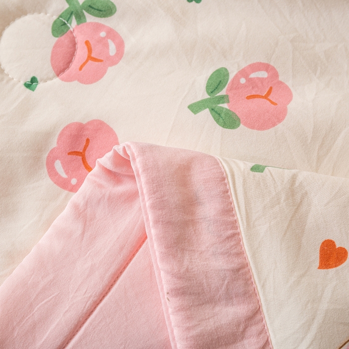 91家纺网 家纺一手货源 找家纺 爱屋及屋 2026新款水洗棉印花夏被夏凉被被子被芯 曼塔玫瑰