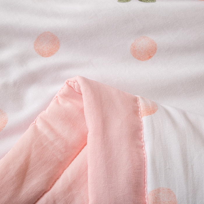 91家纺网 家纺一手货源 找家纺 爱屋及屋 2026新款水洗棉印花夏被夏凉被被子被芯 元气桃桃