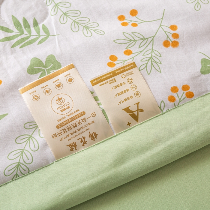 91家纺网 家纺一手货源 找家纺 爱屋及屋 2026新款水洗棉印花夏被夏凉被被子被芯 清新绿意